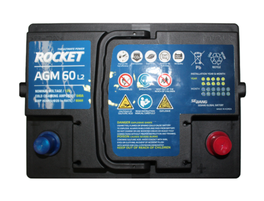 Batería Rocket AGM Start-Stop 60AH 640CCA RH