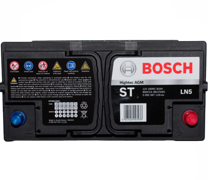 Batería Bosch AGM Start-Stop 95AH 850CCA RH